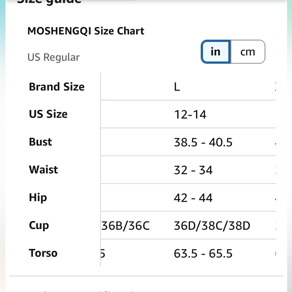 MOSHENGQI Swimsuit Bikini High Waisted‎ Two 2 Piece Large - Picture 4 of 5